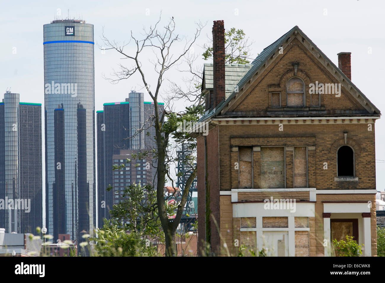 Die Renaissance-Mitte, Hauptquartier von General Motors (GM) in Detroit, Michigan. Stockfoto