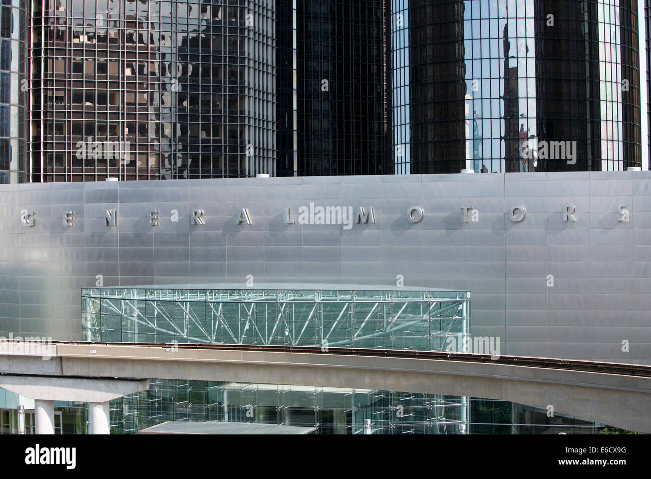 Die Renaissance-Mitte, Hauptquartier von General Motors (GM) in Detroit, Michigan. Stockfoto