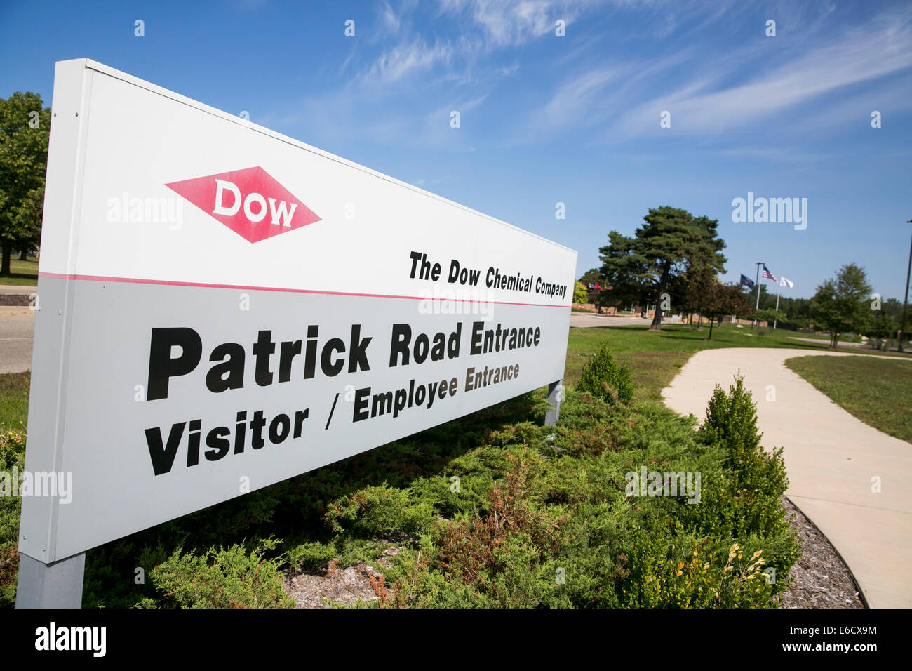 Der Hauptsitz von the Dow Chemical Company in Midland, Michigan/USA. Stockfoto