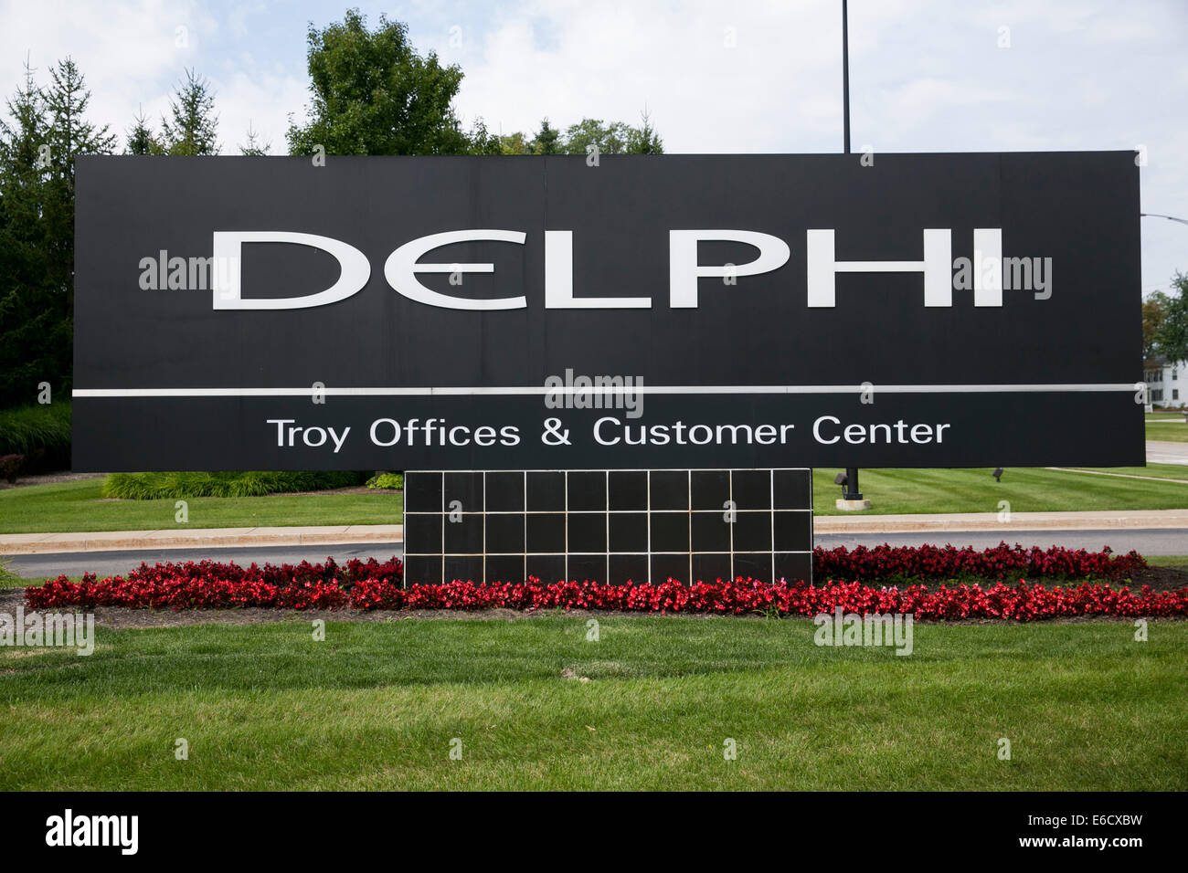 Eine Anlage von Auto-Teile-Hersteller Delphi Automotive in Troy, Michigan besetzt. Stockfoto