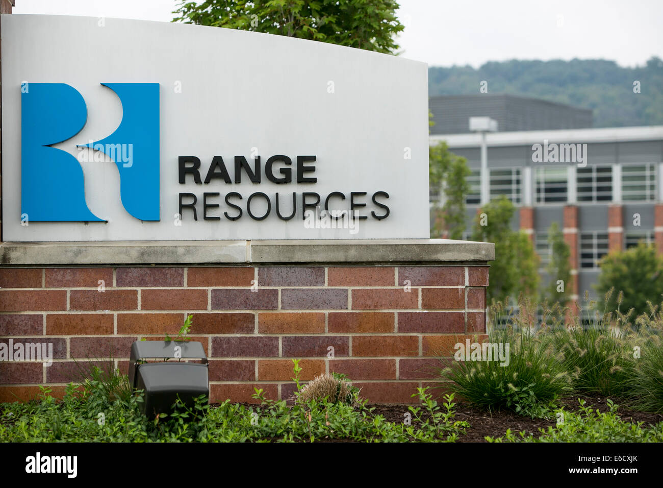 Ein Bürogebäude von Range Resources Corporation in Canonsburg, Pennsylvania besetzt. Stockfoto