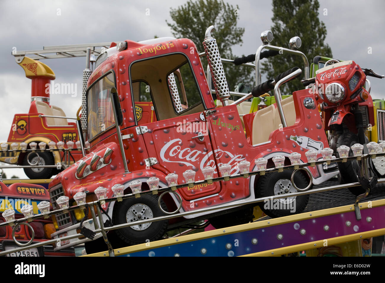 Messegelände fahren Coca Cola truck Stockfoto
