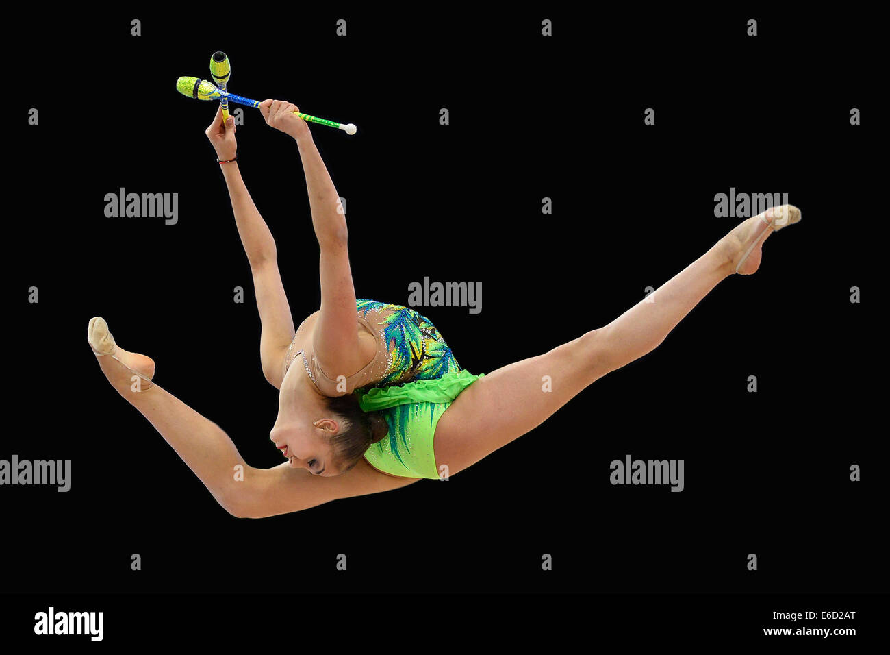 Margarita Mamun, RUS, rhythmische Gymnastik World Cup 2014 Stuttgart, Porsche Arena, Stuttgart, Baden-Württemberg, Deutschland Stockfoto