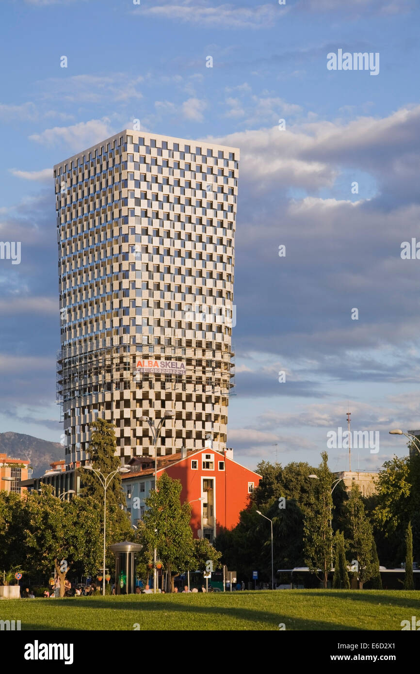TID Tower, Skanderbeg-Platz, Tirana, Albanien Stockfoto