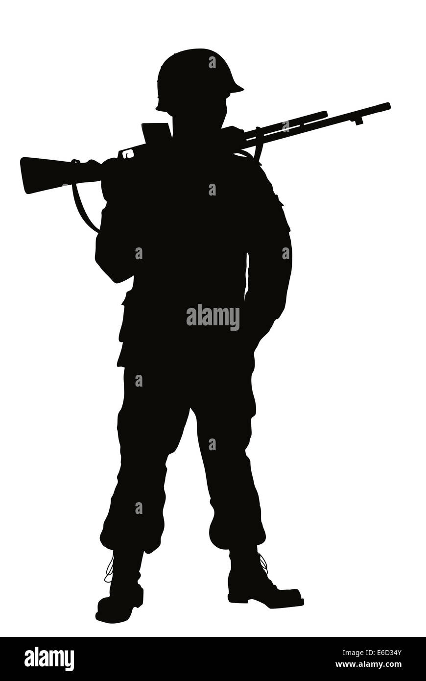 WW2 Soldat. Krieger-Thema Stockfoto