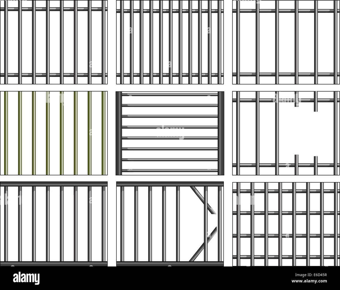 Verschiedene Vektor-Designs von Gittern und grills Stock Vektor