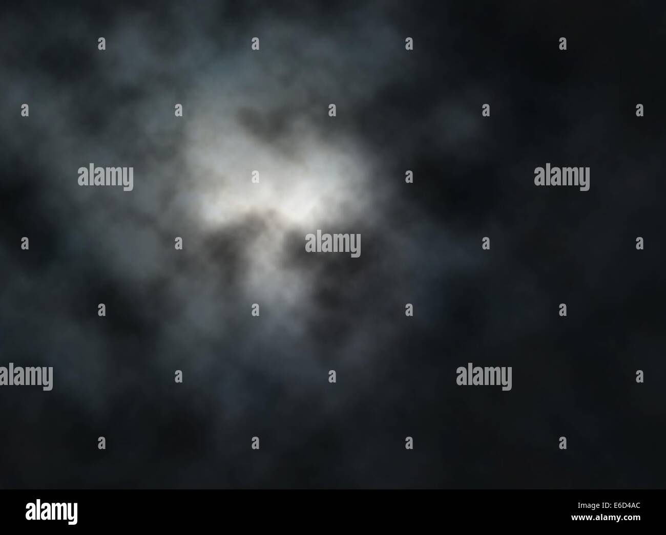 Bearbeitbares Vektor-Illustration von Wolken in der Nacht mit einem Verlaufsgitter gemacht durch den Mond beleuchtet Stock Vektor