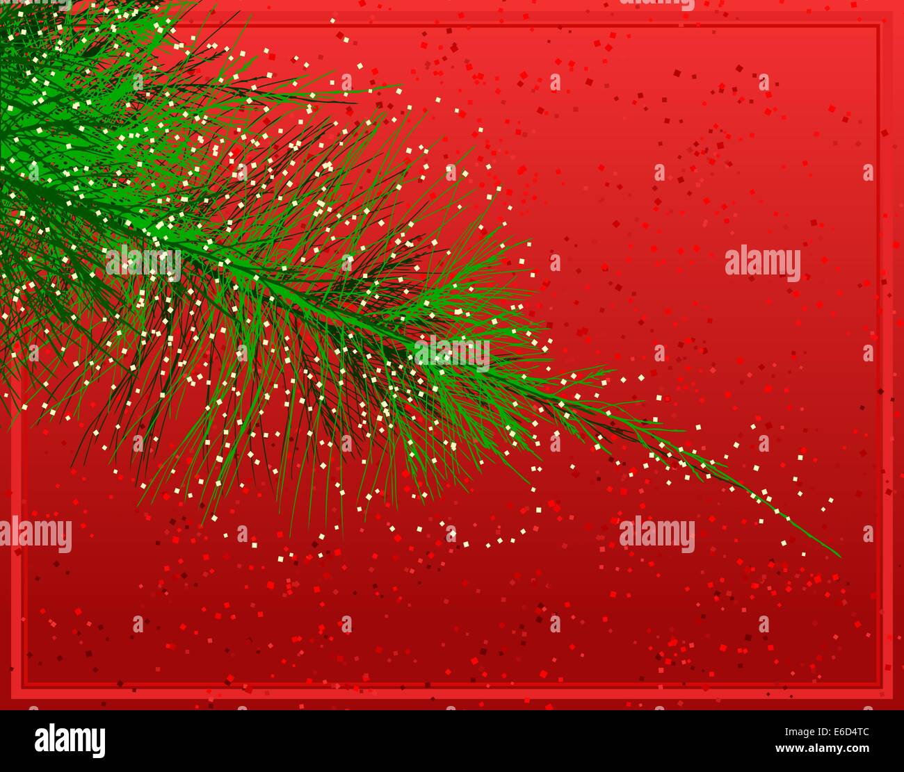Bearbeitbares Vektor-Illustration von einem glitzernden Weihnachtsbaum Zweig Stock Vektor