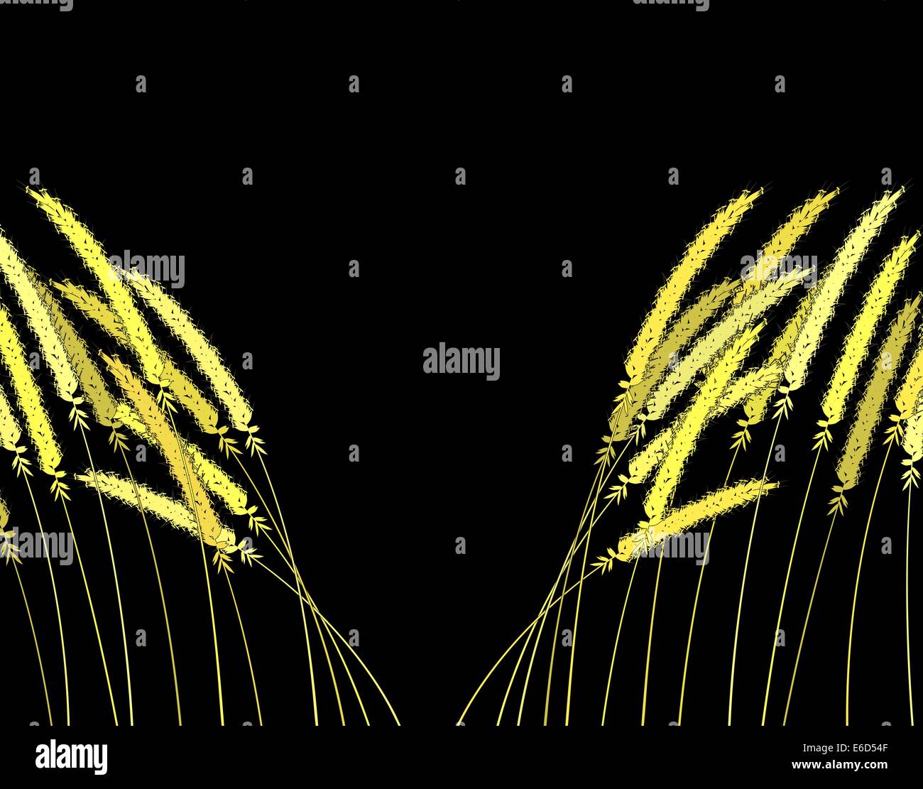 Bearbeitbares Vektor-Illustration von Grassheads auseinander biegen Stock Vektor