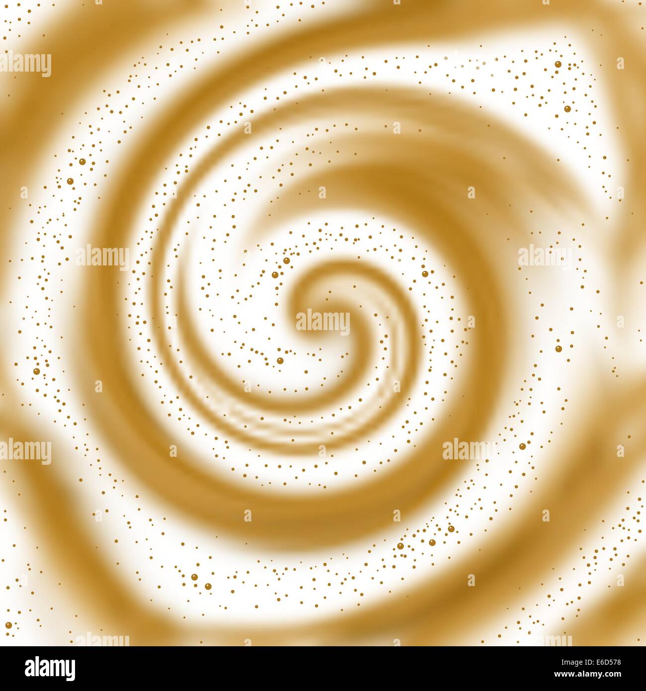 Bearbeitbares Vektor Hintergrund Illustration von swirly Schaum auf Kaffee, zubereitet mit einem Verlaufsgitter Stock Vektor
