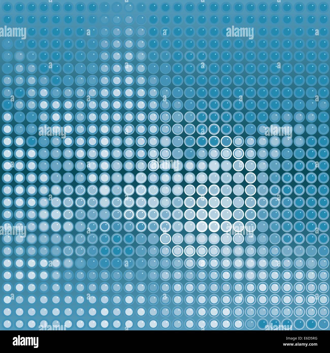 Abstrakten Hintergrund Vektorgrafik mit blauen Punkten Stock Vektor