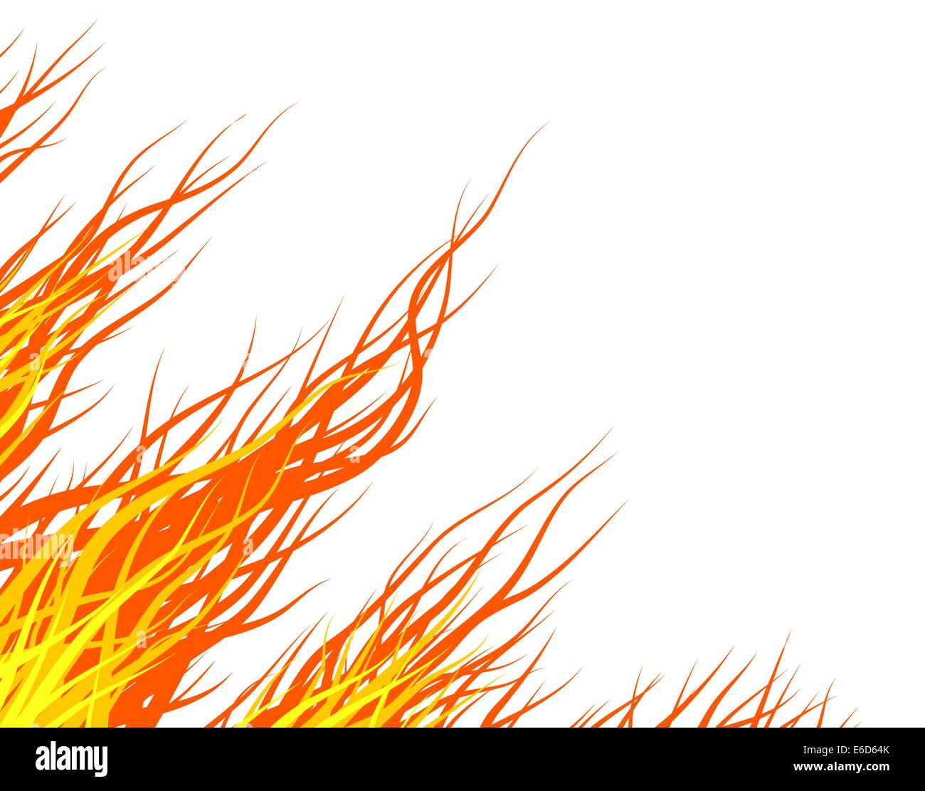 Abstrakte bearbeitbares Vektor-Illustration haarähnlichen Flammen Stock Vektor
