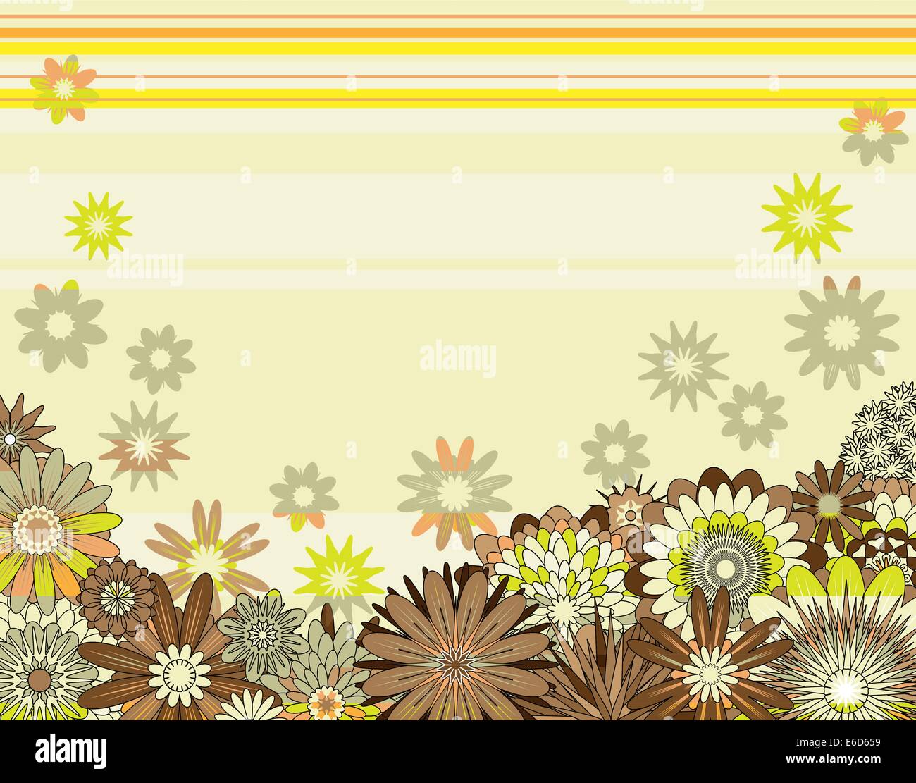 Hintergrund-editierbare Vektor-Illustration von gemischten Blumen Stock Vektor