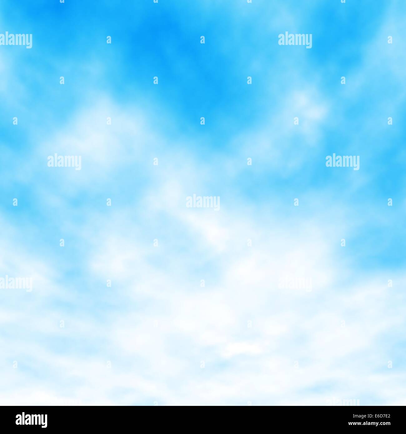 Weiße Wolken am blauen Himmel, die mit einem Verlaufsgitter editierbare Vektor-illustration Stock Vektor