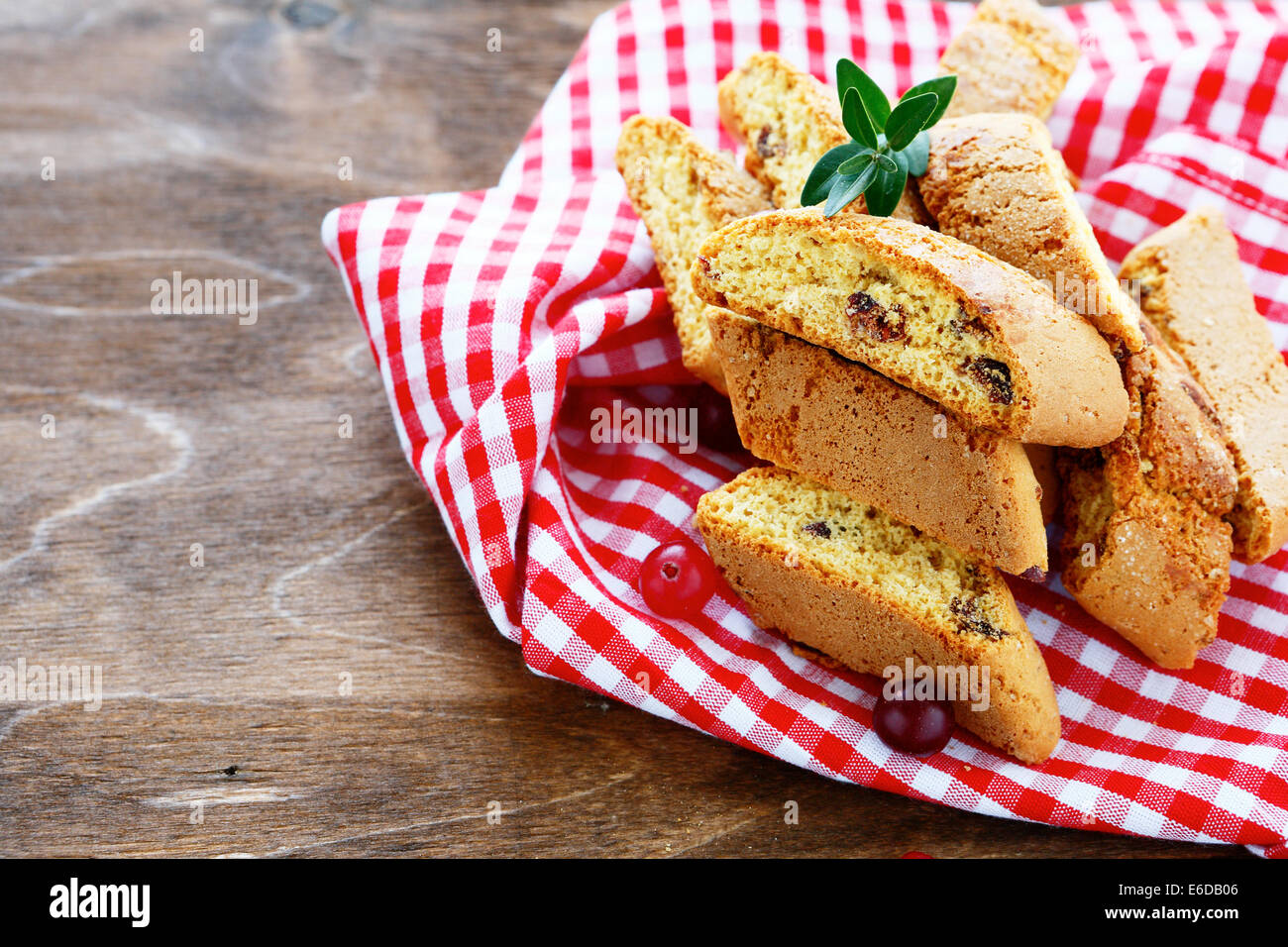 Cookies mit Preiselbeeren, Essen Stockfoto