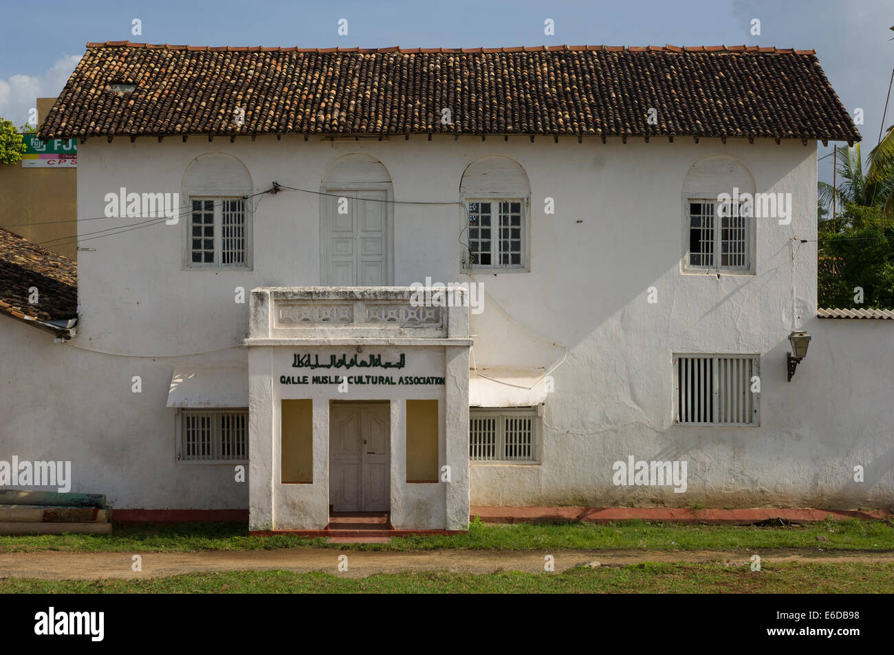 Kolonialzeit Architektur der muslimischen Kulturverein Galle, Galle Fort, Galle, Sri Lanka Stockfoto