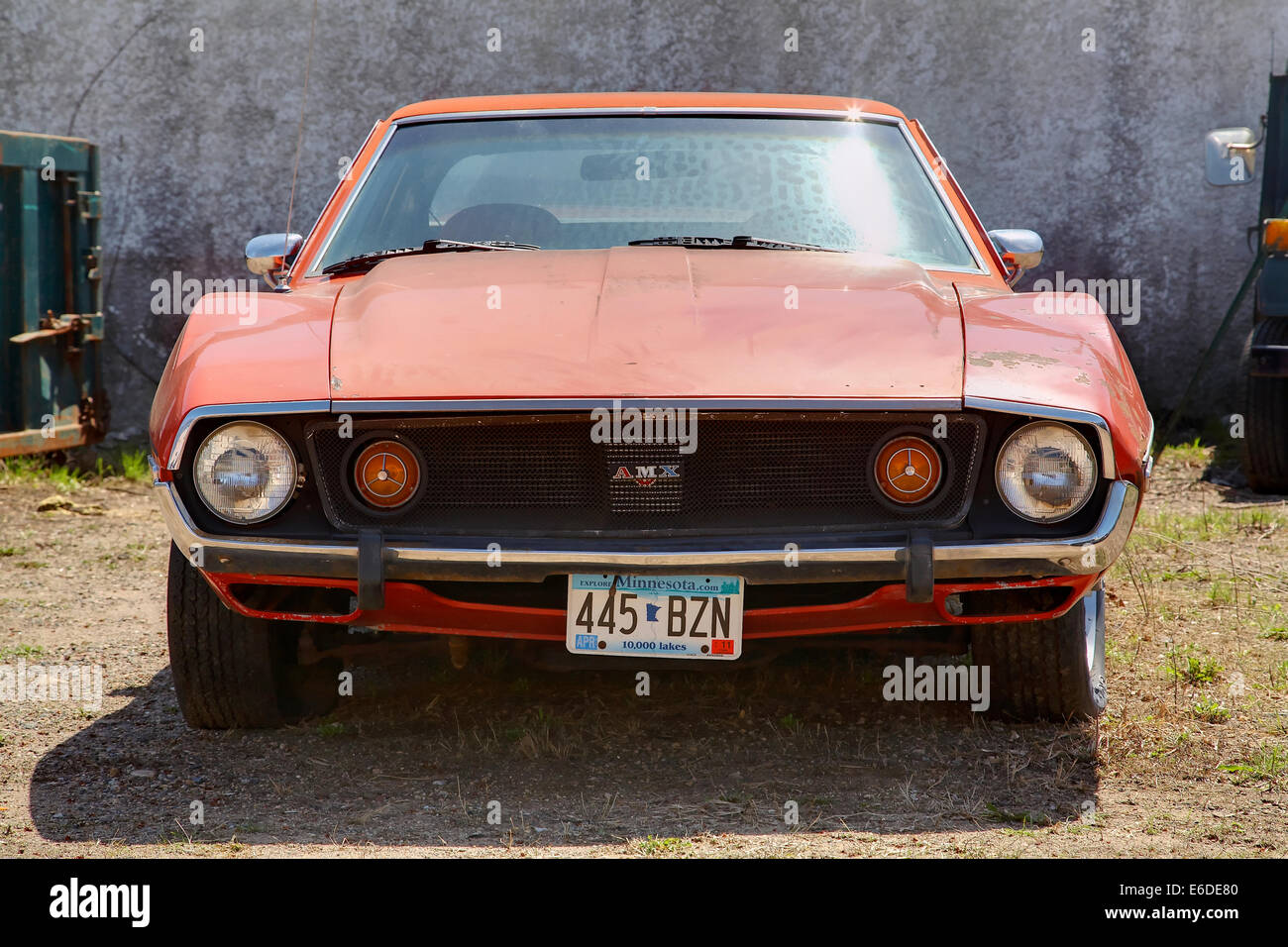 Ein 1971 amerikanische AMC Javelin AMX 401 in Minneapolis, Minnesota, USA. Stockfoto