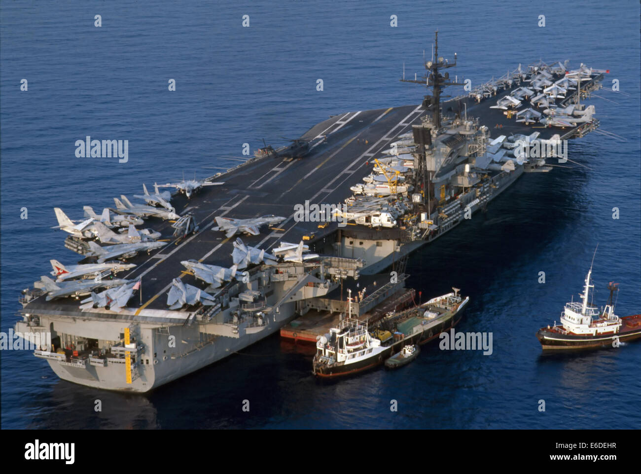 US Navy Flugzeugträger Kennedy im Mittelmeer Stockfoto