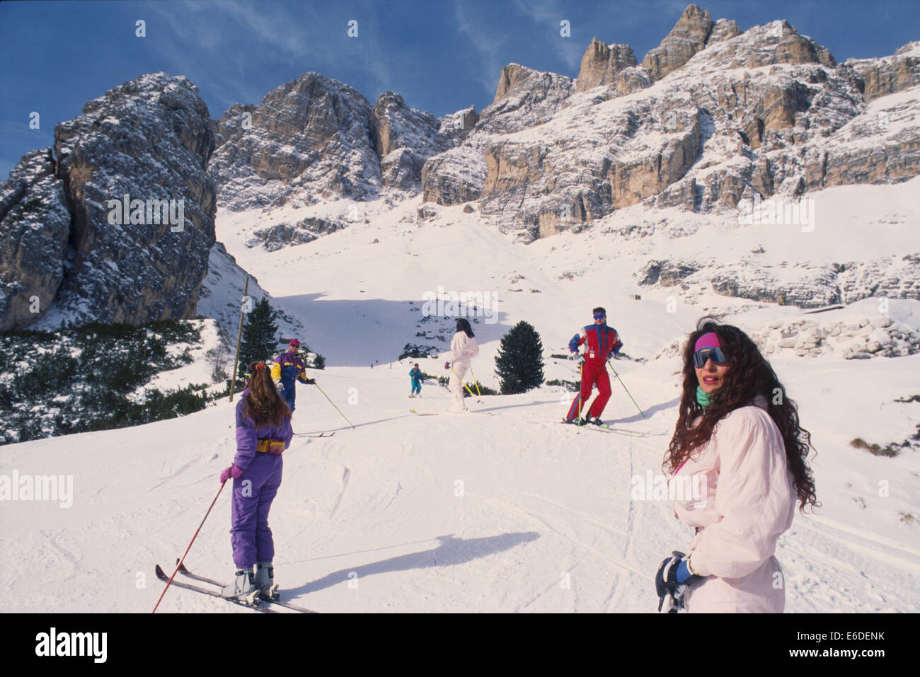 Cortina d ' Ampezzo (Italien), Loipe Stockfoto