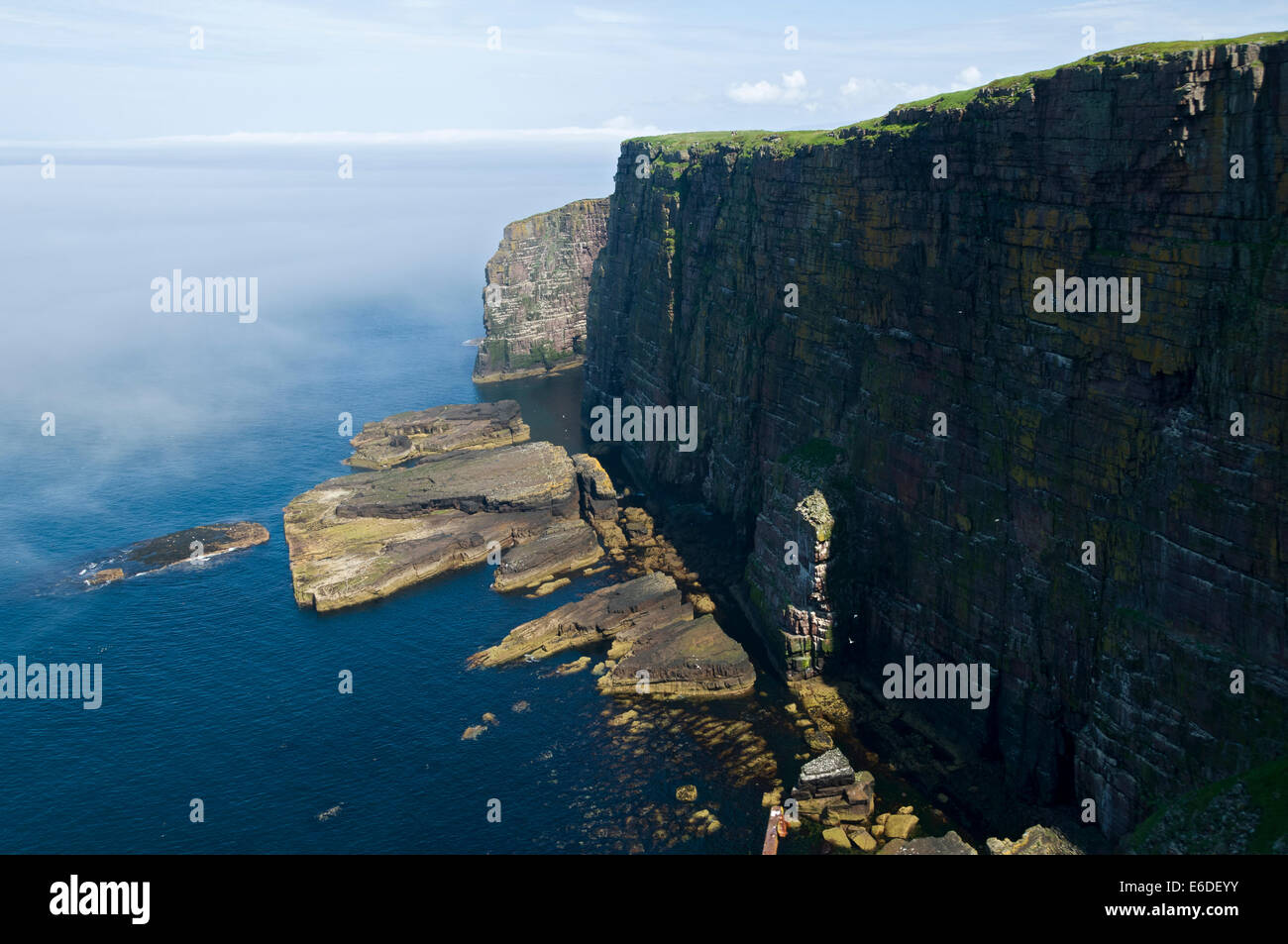 Klippen an der westlichen Küste von Handa Island, Sutherland, Schottland, UK Stockfoto