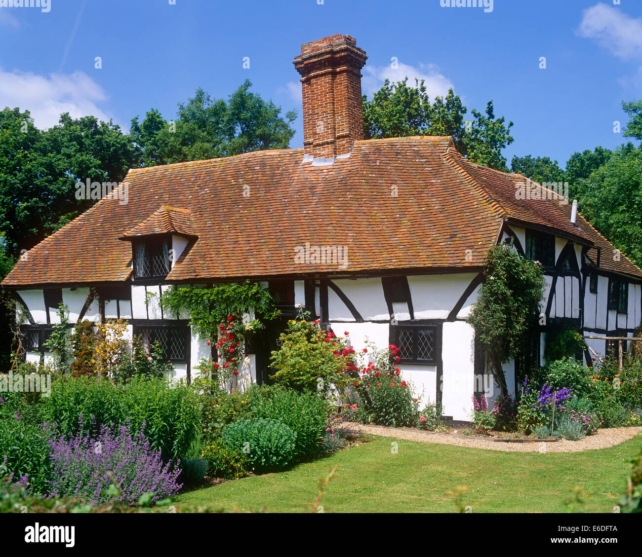 Traditionelle Hütte Smarden Kent UK Stockfoto