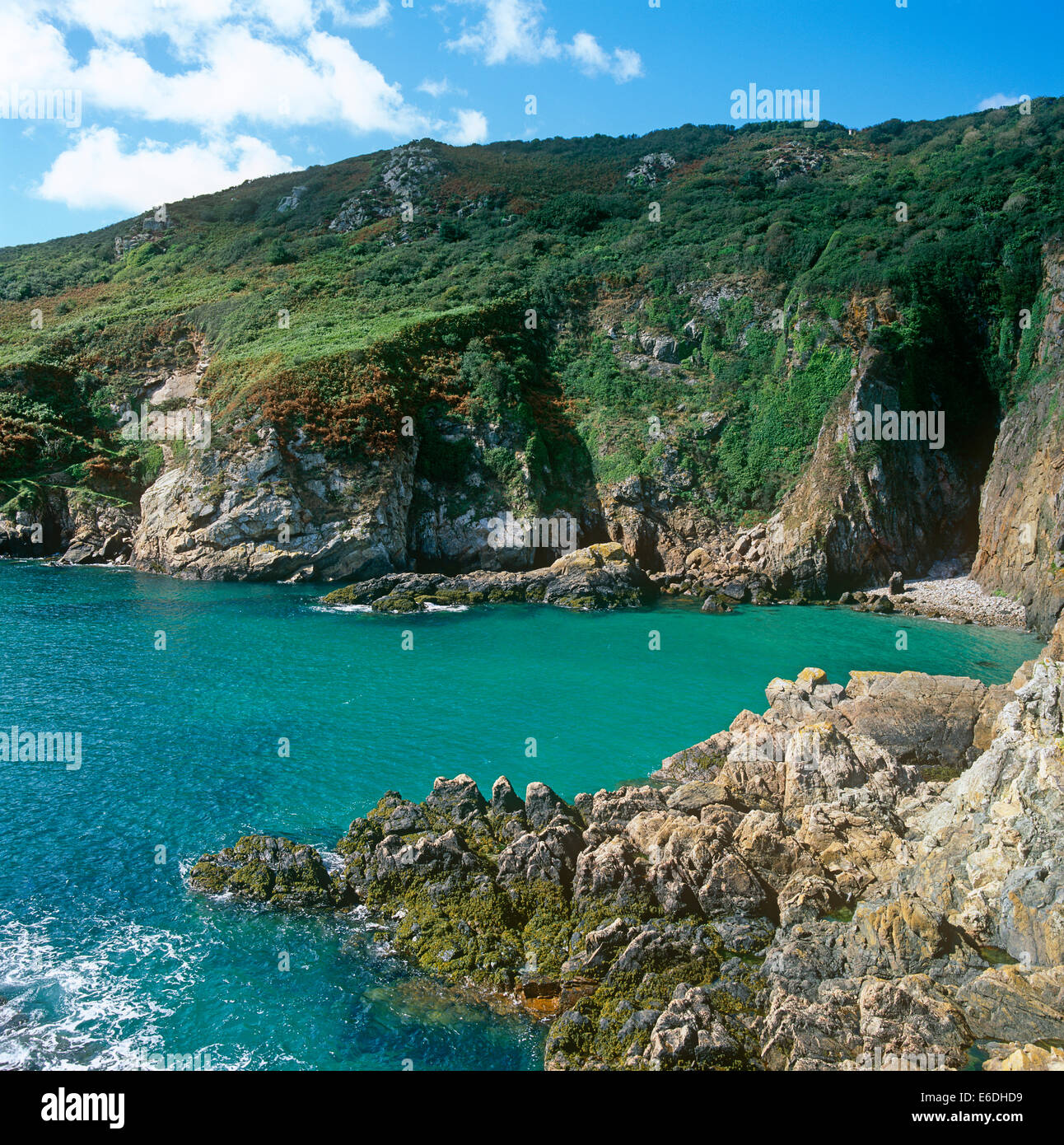 Portelet Bay Guernsey Kanalinseln Stockfoto