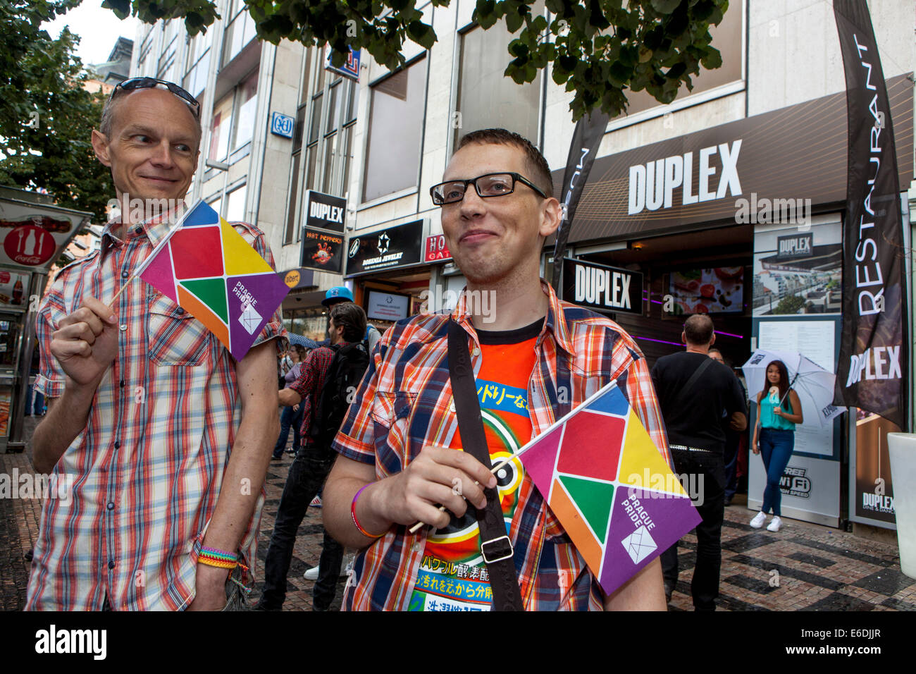 Prag-stolz. Festival LGBT-Gemeinschaft Wenceslas Quadrat Prag, Tschechische Republik Stockfoto
