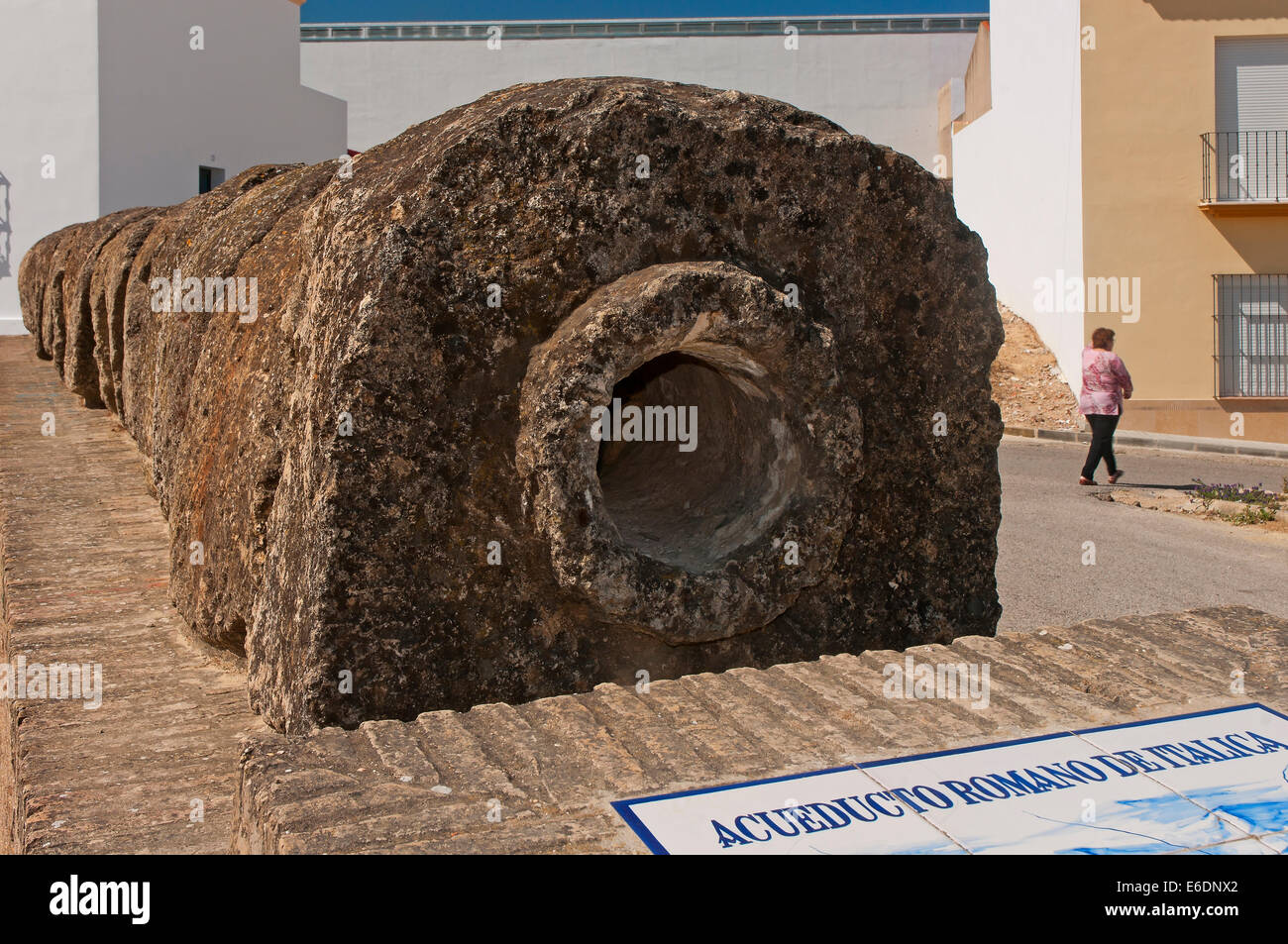 Alten Roman Aqueduct Italica - 1. Jahrhundert v. Chr., Paterna del Campo, Provinz Huelva, Region von Andalusien, Spanien, Europa Stockfoto