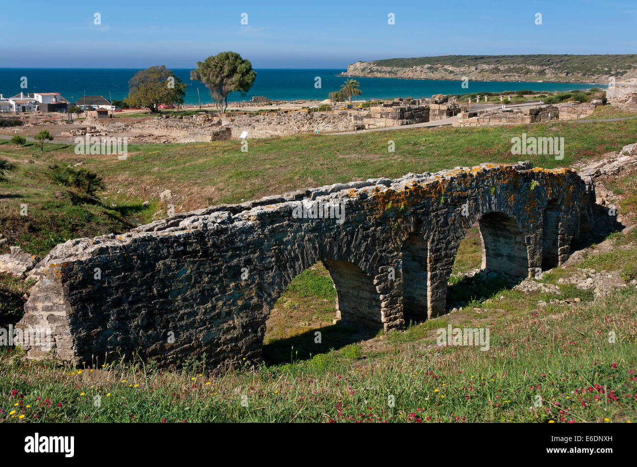Römische Ruinen von Baelo Claudia-Aquädukt von Punta Paloma, Tarifa, Cadiz Provinz, Region von Andalusien, Spanien, Europa Stockfoto