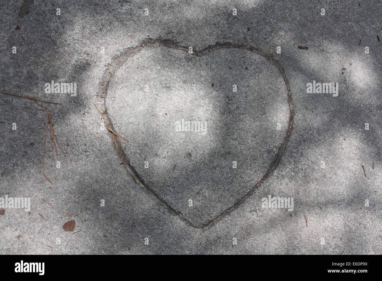 Herz aus Stein Stockfoto