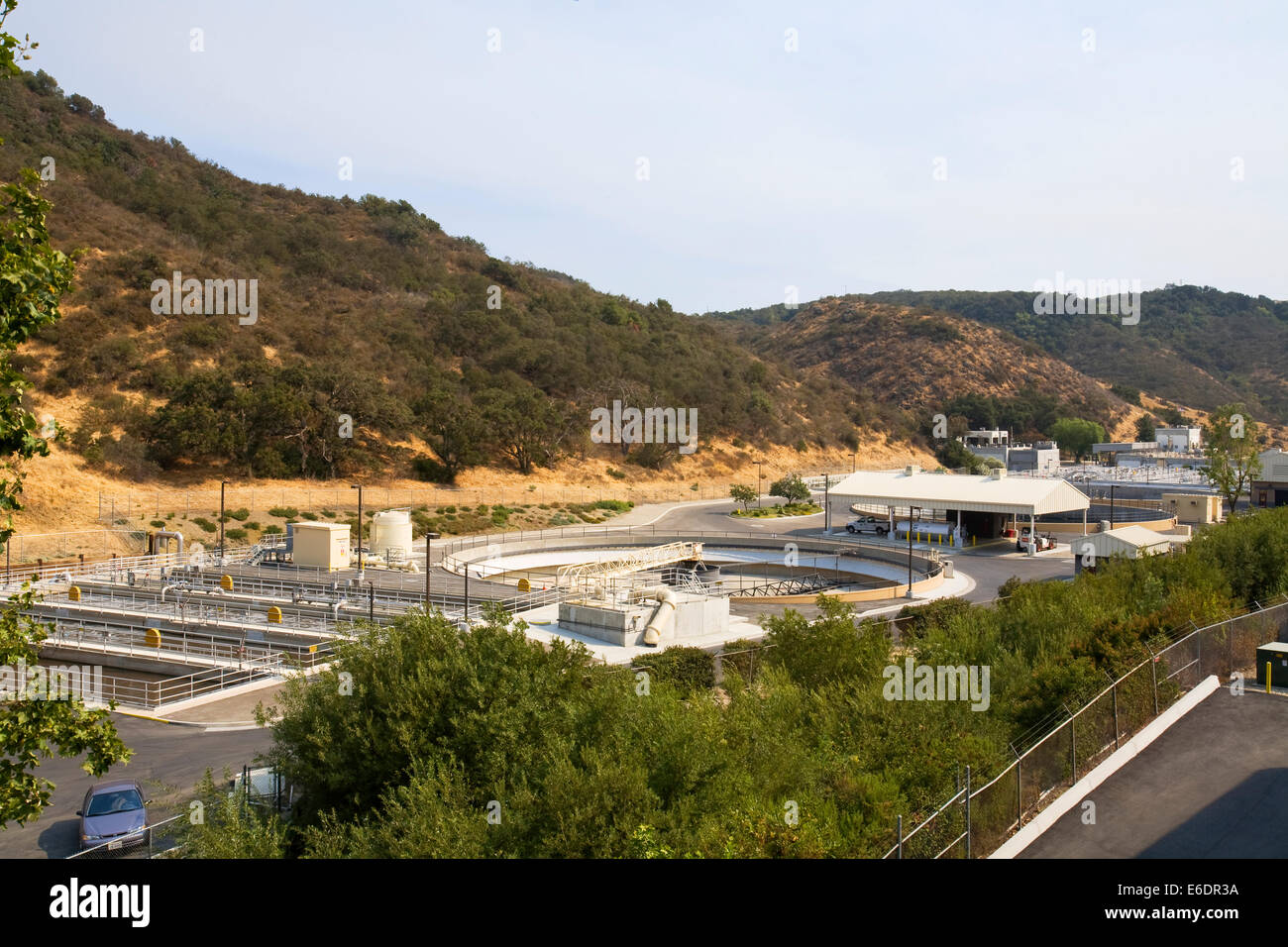 Hill-Canyon Abwasser Behandlung Plant, Camarillo, Ventura County, Kalifornien, USA. Stockfoto