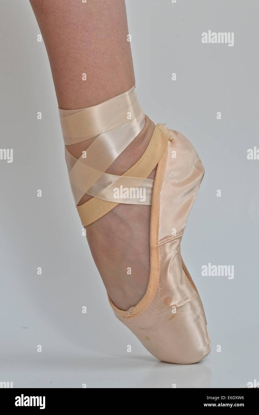 Pointe Ballet Schuh Stockfoto