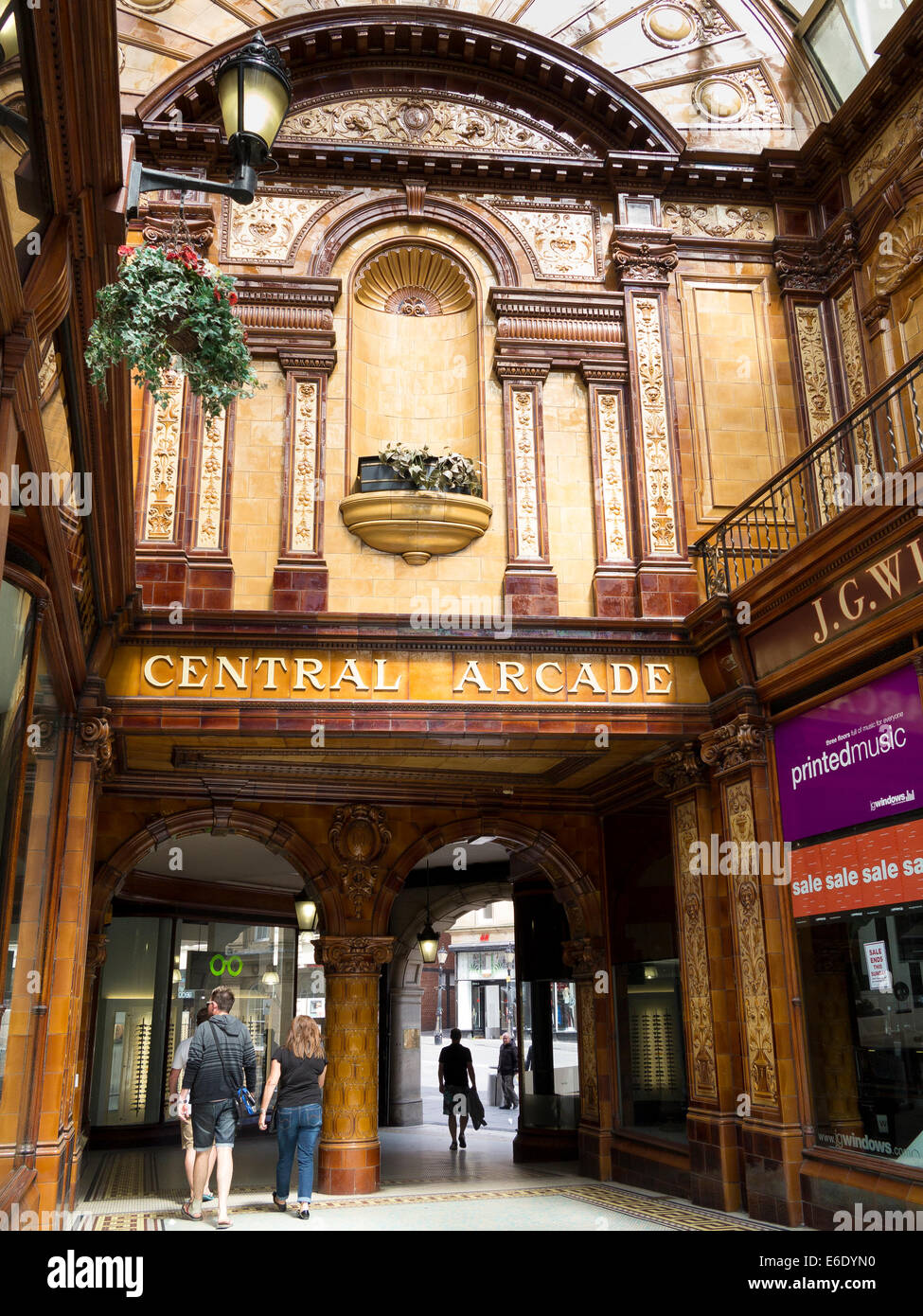 Innere des zentralen Arcade, Newcastle Stockfoto