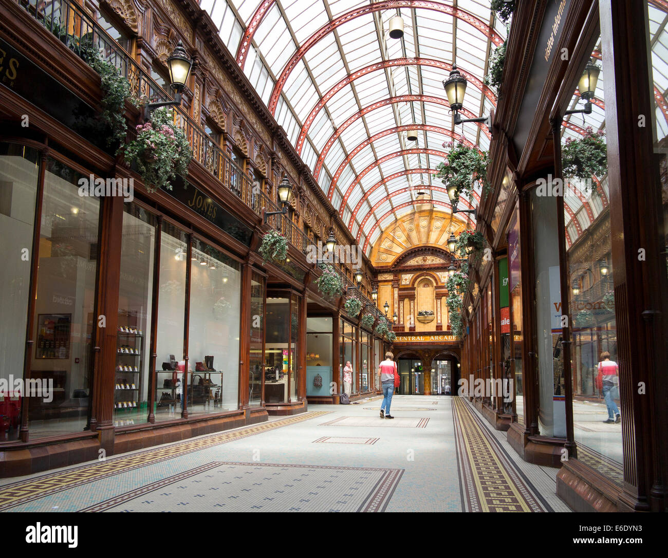 Innere des zentralen Arcade, Newcastle Stockfoto