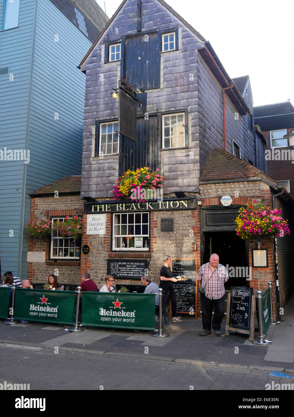 Der Schwarze Lowe Englische Pub Brighton Sussex Stockfoto Bild