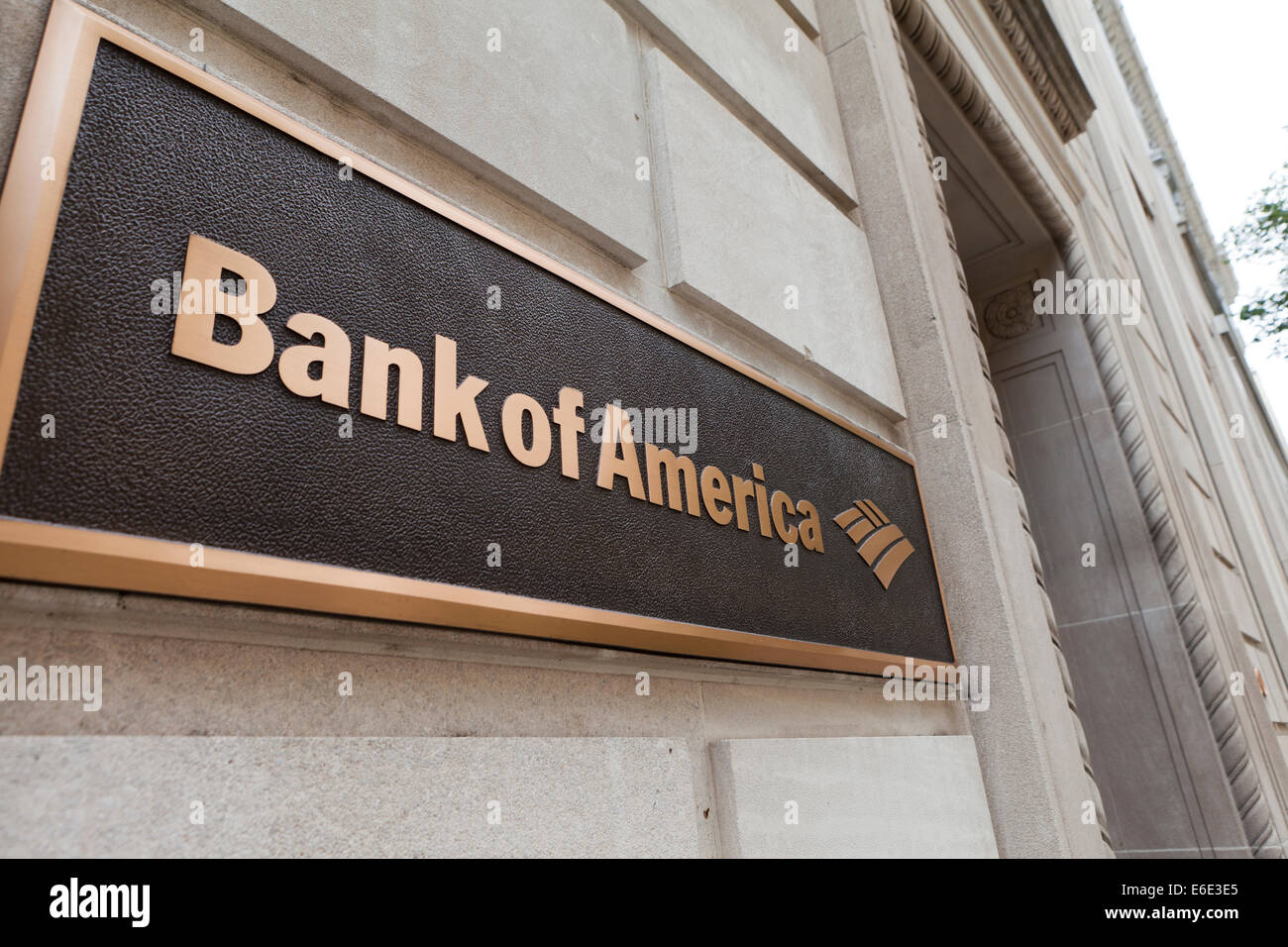 Bank of America Schild - Washington, DC USA Stockfoto