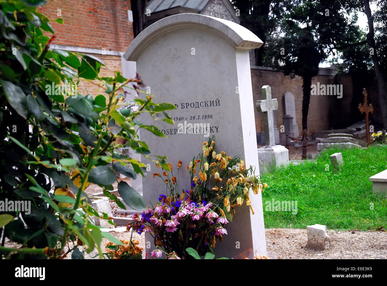 San Michele ist eine Insel in der Lagune von Venedig, es ist berühmt, weil es die monumentalen Friedhof von Venedig beherbergt seit 1807. Stockfoto