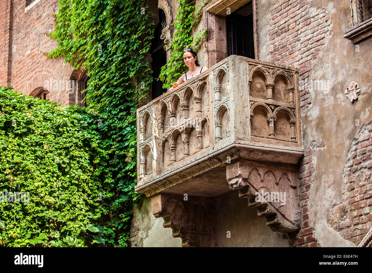 Italien-Veneto-Verona, Haus der Julia Balkon Stockfoto