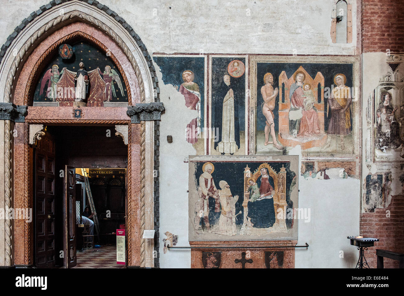 Italien Veneto Verona St. Anastasia Kirche linken Querschiff Stockfoto