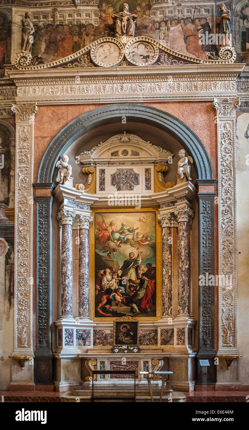 Italien Veneto Verona St. Anastasia Kirche s. Vincenzo Ferrer Altair Stockfoto