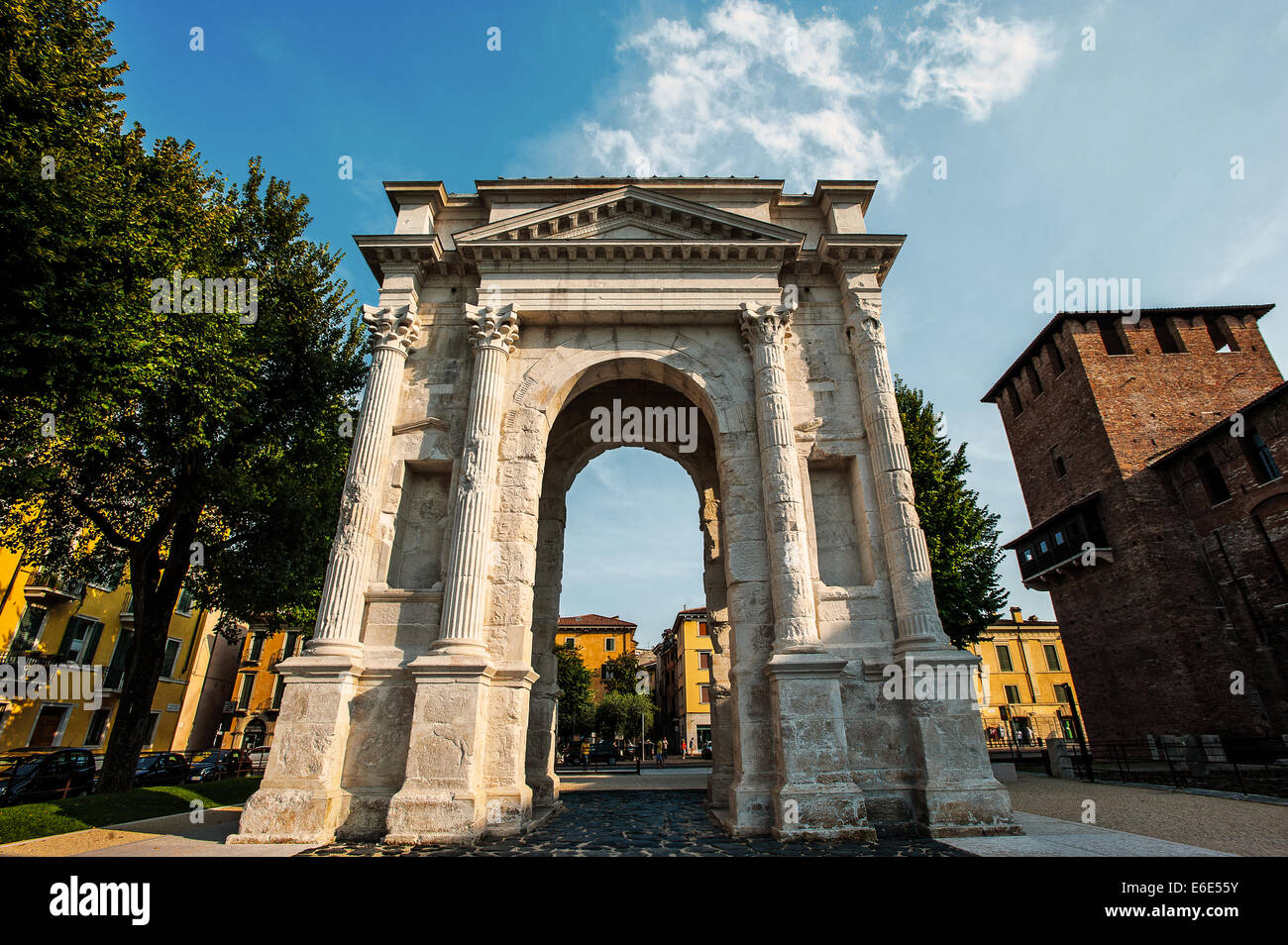 Italien Veneto Verona Arco dei Gavi Stockfoto