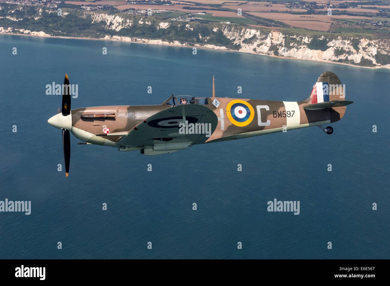 Vickers Supermarine Spitfire Vb der RAF - klassische WW2-Kämpfer Stockfoto