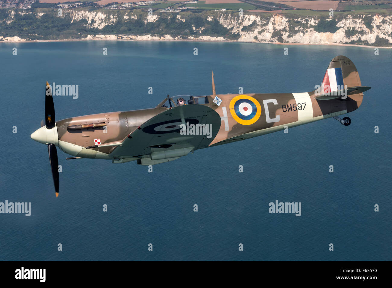 Vickers Supermarine Spitfire Vb der RAF - klassische WW2-Kämpfer Stockfoto