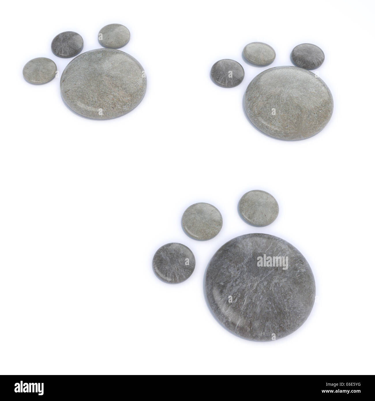 3D Render Stein tierische Spuren Stockfoto 3D Render Stein tierische Spuren Stockfoto