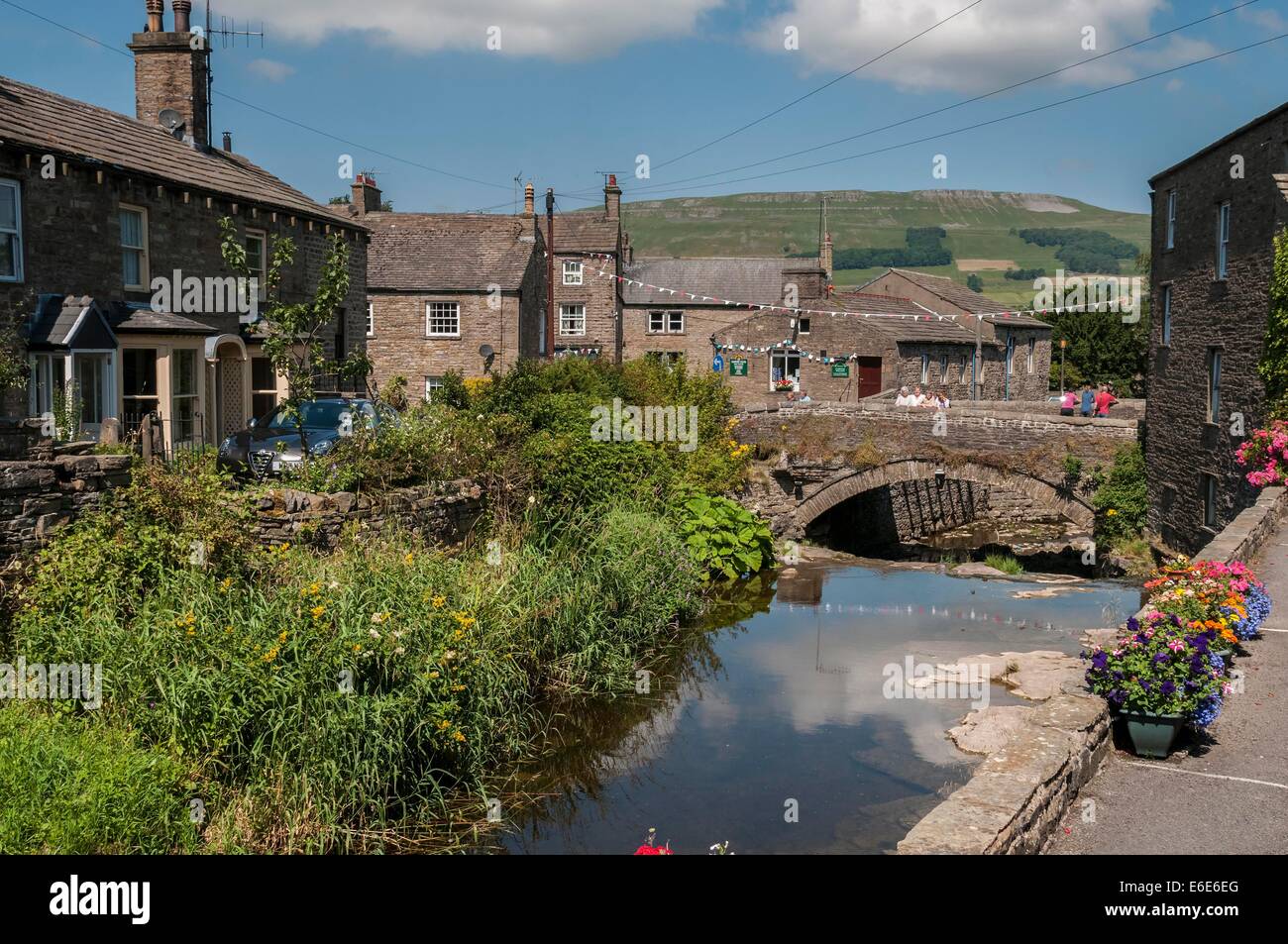 Hawes, North Yorkshire. England. Gayle Beck. Stockfoto