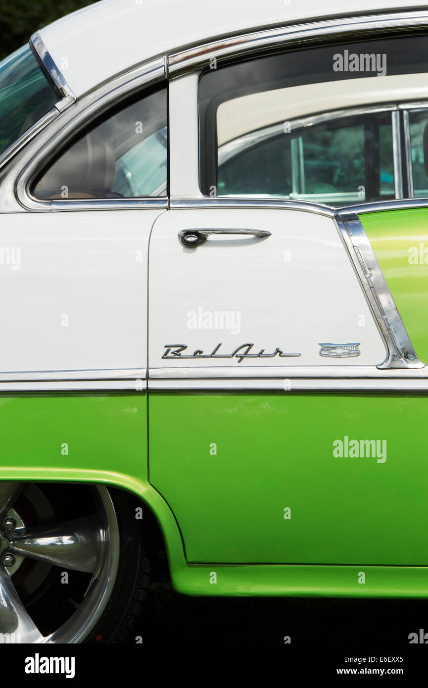1955 Chevrolet Bel Air. Chevy. Amerikanische Oldtimer Stockfoto