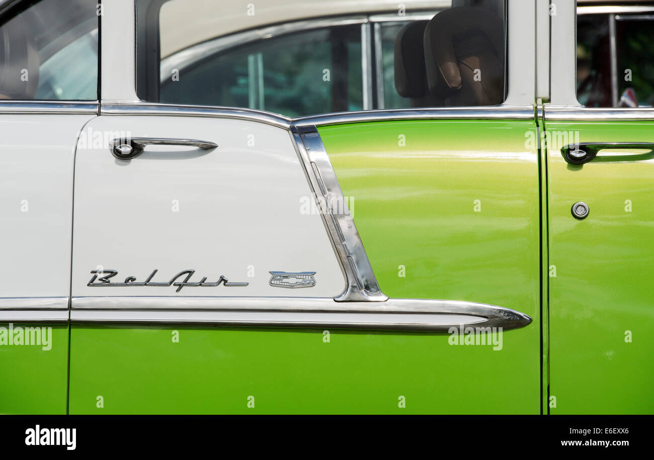 1955 Chevrolet Bel Air. Chevy. Amerikanische Oldtimer Stockfoto