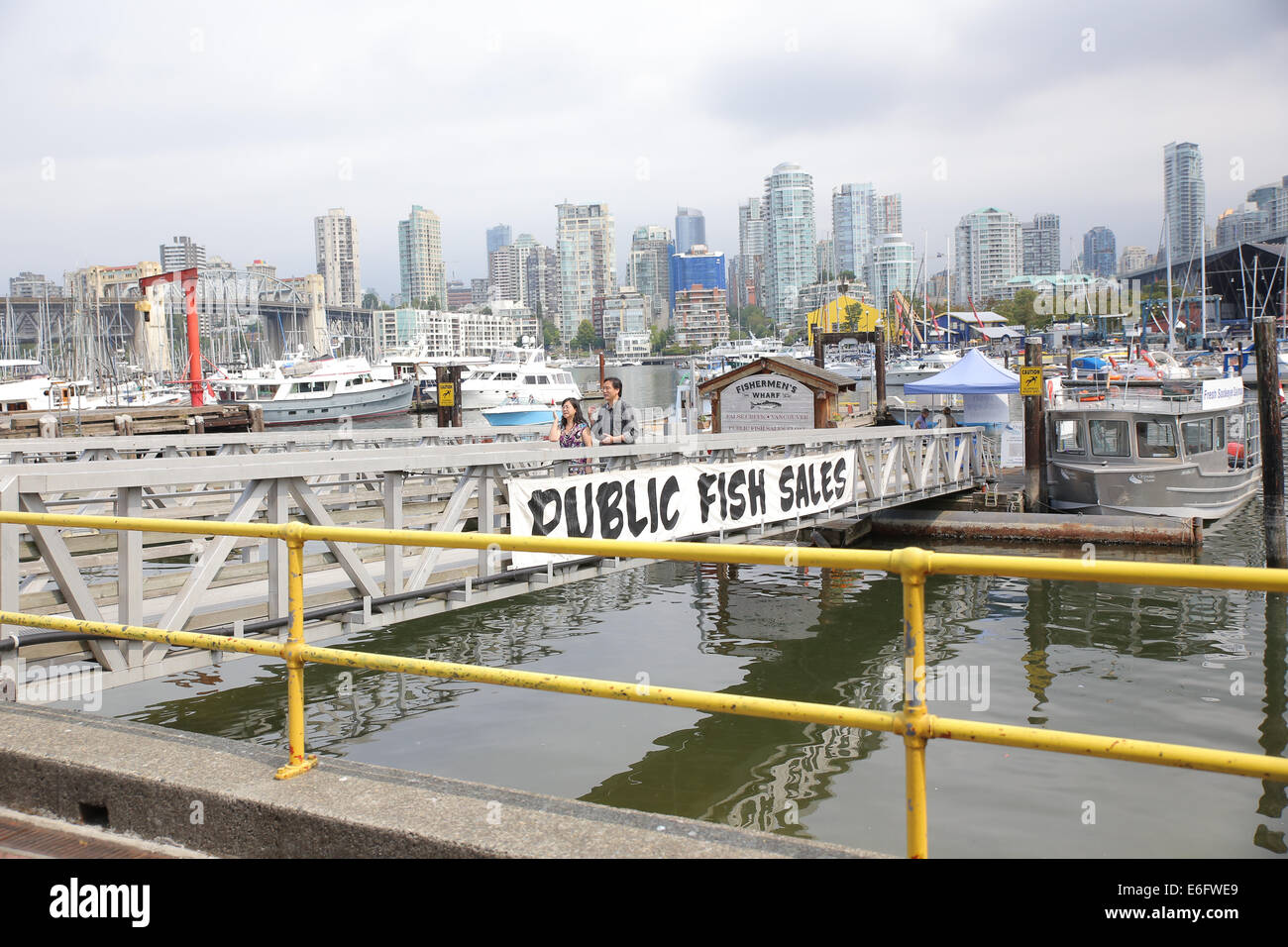 Fischmarkt false Creek Vancouver zu veröffentlichen Stockfoto