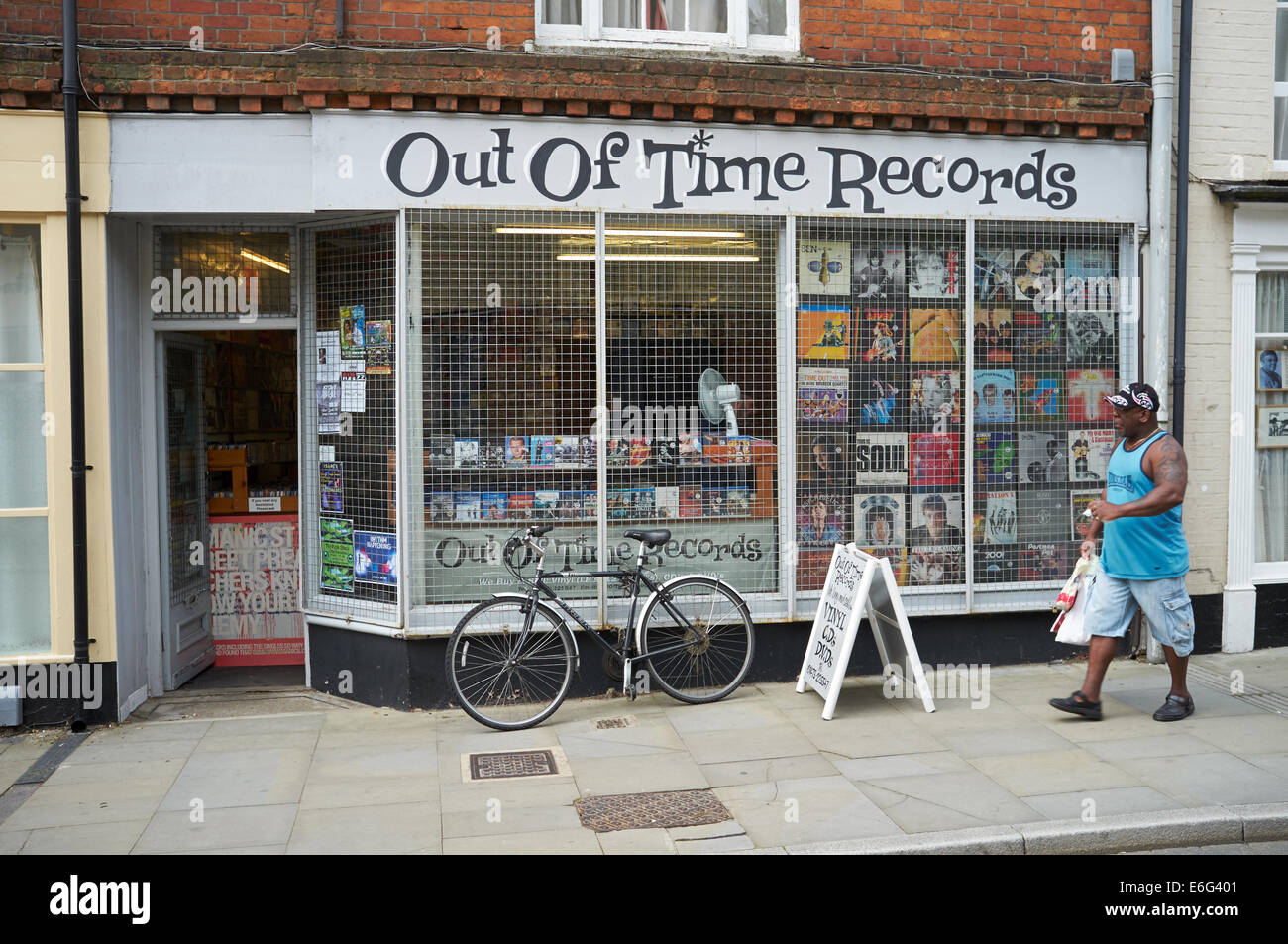 Aus Time Records shop Ipswich Suffolk UK Stockfoto