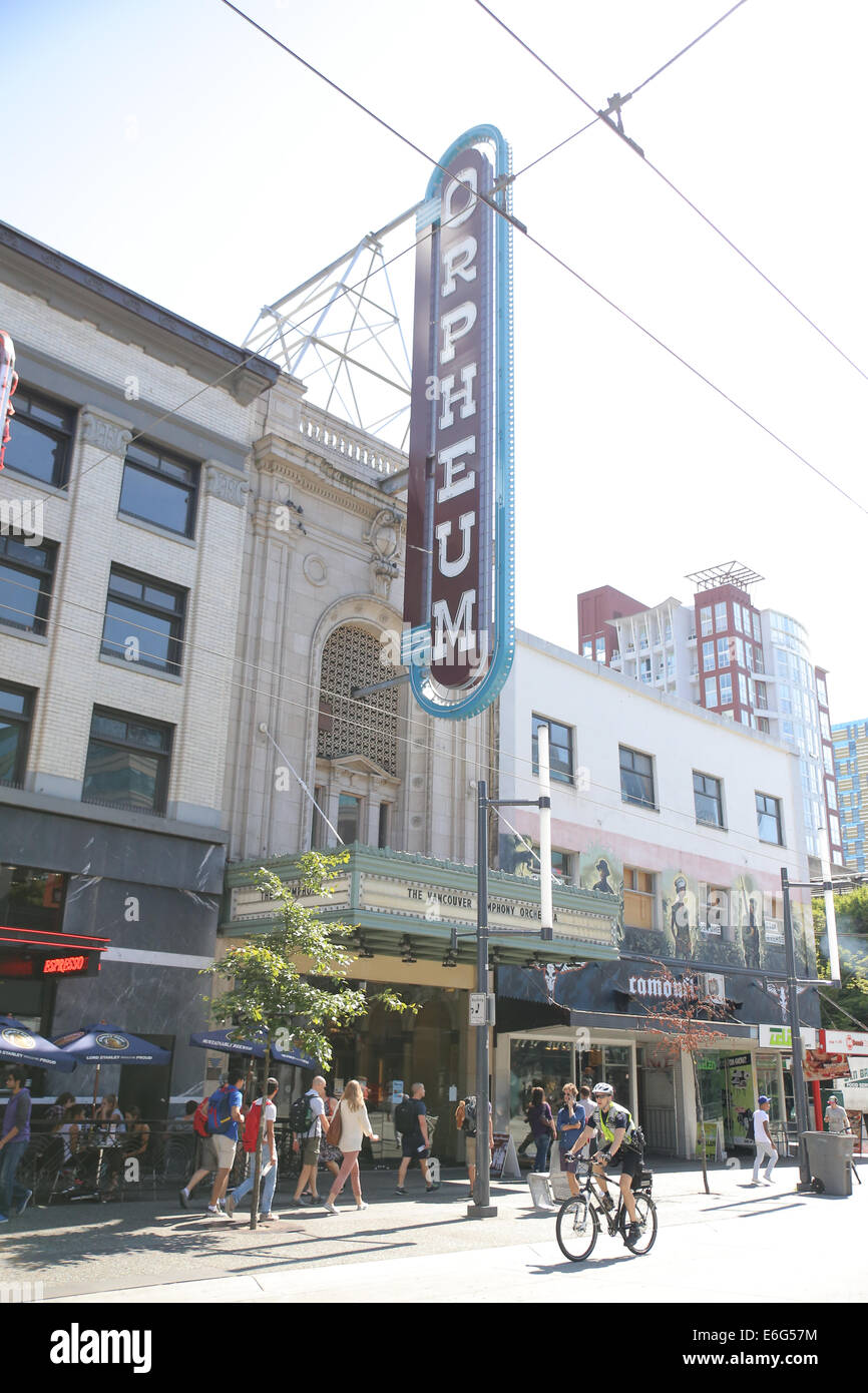 Orpheum Theater-Exterieur-Vancouver Stockfoto